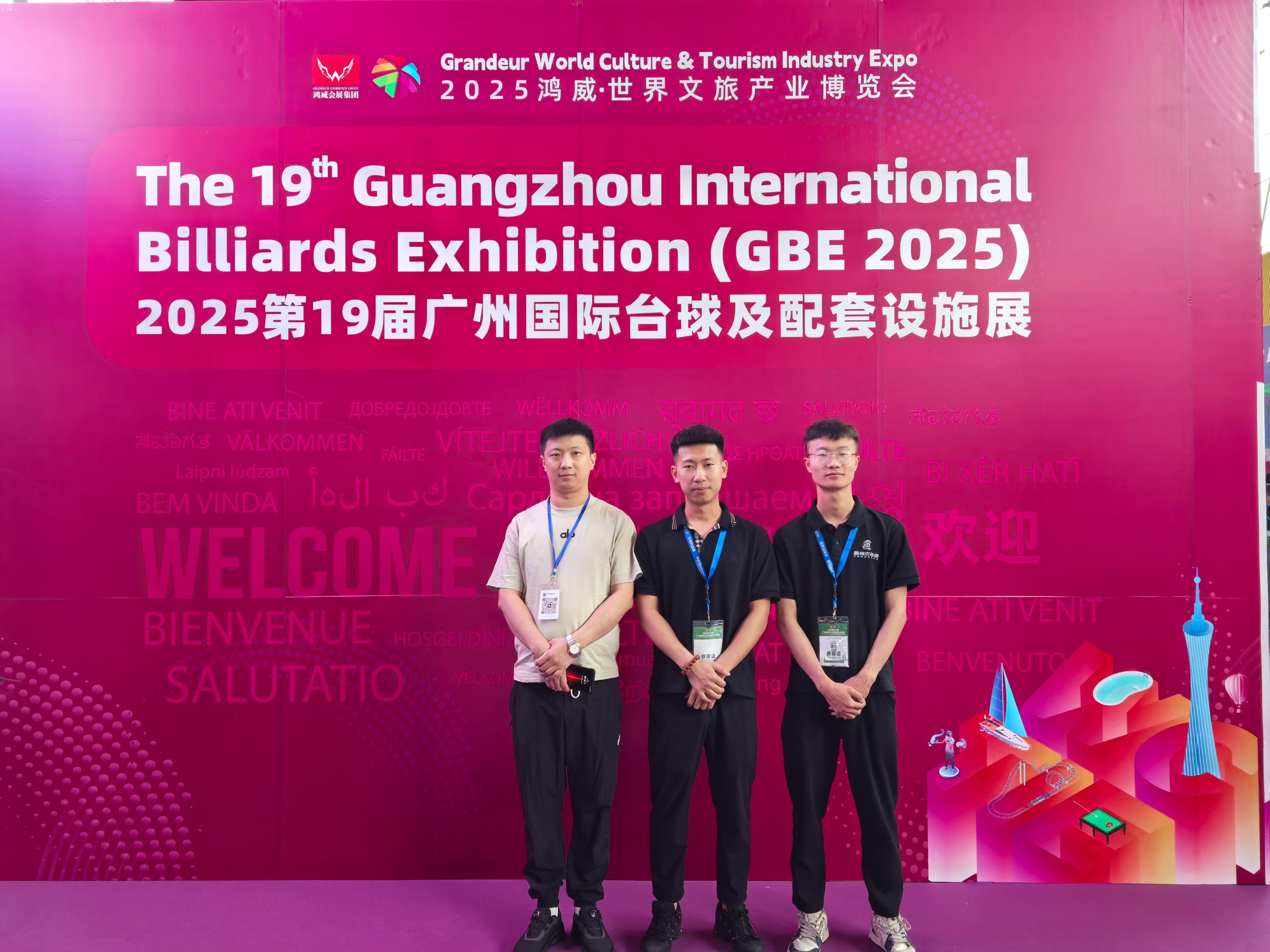 Hongchao Billiard team at an international billiards exhibition